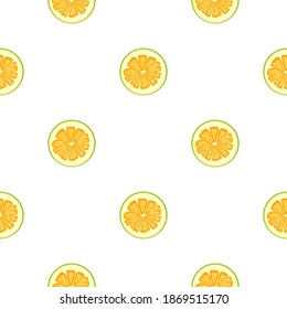 Ilustración sobre el tema pomelo sin costuras de color grande, patrón de fruta brillante para foca. Patrón de fruta consistente en un hermoso pomelo de repetición sin costura. Frutos simples de patrón colorido de pomelo sin costura.