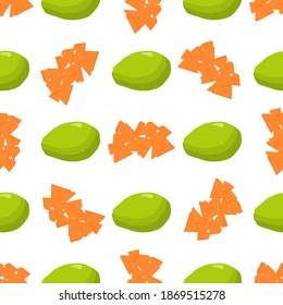 Illustration on theme big colored seamless papaya, bright fruit pattern for seal. Fruit pattern consisting of beautiful seamless repeat papaya. Simple colorful pattern fruit from seamless papaya.