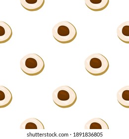 Illustration on theme big colored seamless longan, bright fruit pattern for seal. Fruit pattern consisting of beautiful seamless repeat longan. Simple colorful pattern fruit from seamless longan.