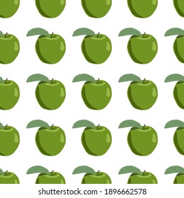 Illustration on theme big colored seamless apple, bright fruit pattern for seal. Fruit pattern consisting of beautiful seamless repeat apple. Simple colorful pattern fruit from seamless beauty apple.
