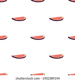 Illustration on theme big colored seamless purple fig, bright fruit pattern for seal. Fruit pattern consisting of beautiful seamless repeat fig. Simple colorful pattern fruit from seamless purple fig.