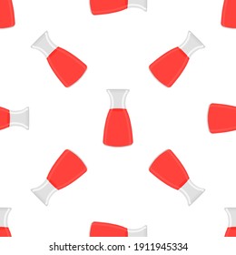 Ilustración sobre el tema de la limonada colorida en jarra de vidrio para la bebida natural. Patrón de lamonada consistente en accesorios de cocina de colección, jarra de vidrio a comida orgánica. Sabrosa limonada fresca de la jarra de vidrio.