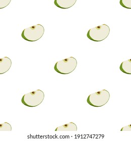 Illustration zum Thema große farbige, nahtlose Apfel, helle Fruchtmuster für den Siegel. Obstmuster, bestehend aus einem schönen, nahtlosen Apfel. Einfache, farbige Musterfrucht aus nahtlosen Beauty-Apfel.