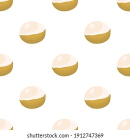 Illustration on theme big colored seamless longan, bright fruit pattern for seal. Fruit pattern consisting of beautiful seamless repeat longan. Simple colorful pattern fruit from seamless longan.