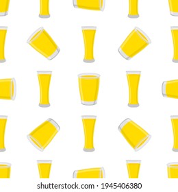 Illustration on theme big colored lemonade in glass cup for natural drink. Lemonade pattern consisting of collection kitchen accessory, glass cup to organic food. Tasty fresh lemonade from glass cup.