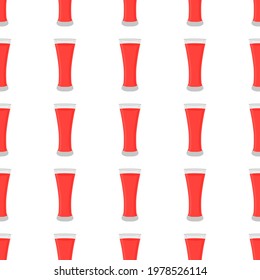 Illustration on theme big colored lemonade in glass cup for natural drink. Lemonade pattern consisting of collection kitchen accessory, glass cup to organic food. Tasty fresh lemonade from glass cup.