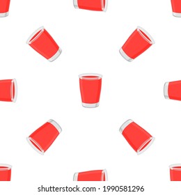 Illustration on theme big colored lemonade in glass cup for natural drink. Lemonade pattern consisting of collection kitchen accessory, glass cup to organic food. Tasty fresh lemonade from glass cup.