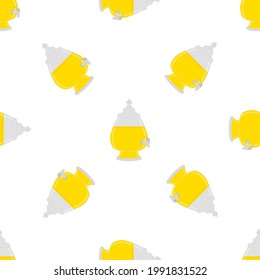 Illustration on theme big colored lemonade in glass jug for natural drink. Lemonade pattern consisting of collection kitchen accessory, glass jug to organic food. Tasty fresh lemonade from glass jug.