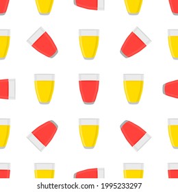 Illustration on theme big colored lemonade in glass cup for natural drink. Lemonade pattern consisting of collection kitchen accessory, glass cup to organic food. Tasty fresh lemonade from glass cup.