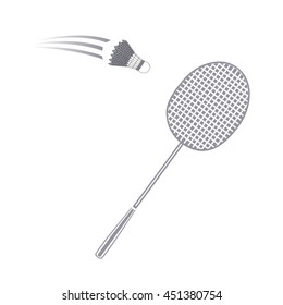 Illustration on theme big colored kit sport accessories, shuttlecock for badminton. Sport consisting of collection to game badminton, good shuttlecock. Shuttlecock it sport equipment from badminton.