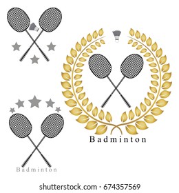 Illustration on theme big colored kit sport accessories, shuttlecock for badminton. Sport consisting of collection to game badminton, good shuttlecock. Shuttlecock it sport equipment from badminton.