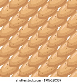 Illustration on theme big pattern identical types almond, nut equal size. Almond pattern consisting of natural nut for colored print on wallpaper. Abstract colorful pattern from many yummy nut almond.