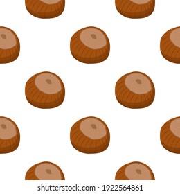 Illustration on theme big pattern identical types hazelnut, nut equal size. Hazelnut pattern consisting of natural nut for colored print on wallpaper. Abstract colorful pattern from many nut hazelnut.