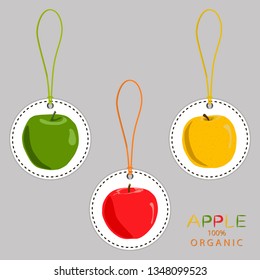 Illustration on theme big set different types round apples, harvest various size. Apple pattern consisting of collection meal for organic health beverage. Menu out soft apple to exquisite gourmet.