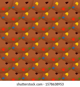 Illustration on theme big set identical biscuit, kit colorful pastry cookie. Cookie consisting of collectible natural tasty food biscuit, pastry accessory. Eat fresh pastry biscuit from same cookie.