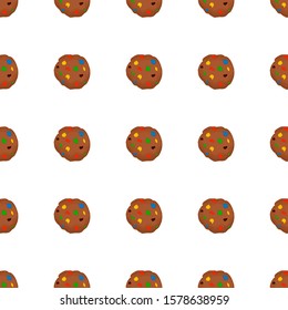 Illustration on theme big set identical biscuit, kit colorful pastry cookie. Cookie consisting of collectible natural tasty food biscuit, pastry accessory. Eat fresh pastry biscuit from same cookie.