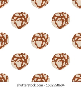 Illustration on theme big set identical biscuit, kit colorful pastry cookie. Cookie consisting of collectible natural tasty food biscuit, pastry accessory. Eat fresh pastry biscuit from same cookie.