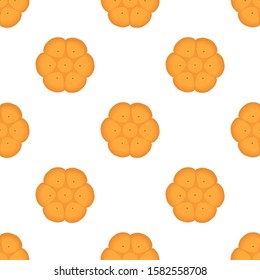 Illustration on theme big set identical biscuit, kit colorful pastry cookie. Cookie consisting of collectible natural tasty food biscuit, pastry accessory. Eat fresh pastry biscuit from same cookie.