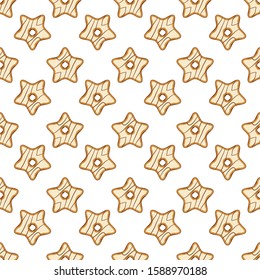 Illustration on theme big set identical biscuit, kit colorful pastry cookie. Cookie consisting of collectible natural tasty food biscuit, pastry accessory. Eat fresh pastry biscuit from same cookie.