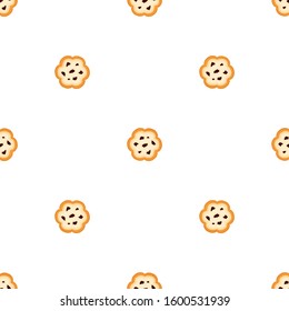 Illustration on theme big set identical biscuit, kit colorful pastry cookie. Cookie consisting of collectible natural tasty food biscuit, pastry accessory. Eat fresh pastry biscuit from same cookie.