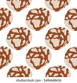 Illustration on theme big set identical biscuit, kit colorful pastry cookie. Cookie consisting of collectible natural tasty food biscuit, pastry accessory. Eat fresh pastry biscuit from same cookie.