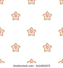 Illustration on theme big set identical biscuit, kit colorful pastry cookie. Cookie consisting of collectible natural tasty food biscuit, pastry accessory. Eat fresh pastry biscuit from same cookie.