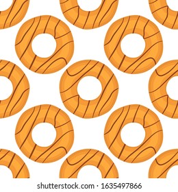 Illustration on theme big set identical biscuit, kit colorful pastry cookie. Cookie consisting of collectible natural tasty food biscuit, pastry accessory. Eat fresh pastry biscuit from same cookie.
