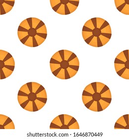 Ilustración sobre el tema gran set de galletas idénticas, kit de pastelería colorida. Cookie que consiste en galletas de comida natural y sabrosa coleccionable, accesorio de pastelería. Coma galleta fresca de pastelería de la misma galleta.