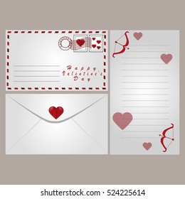 Illustration on theme big set beautiful red hearts in shape love, red hearts consisting of excellent shape love for celebration holiday happy St.Valentine's day, red hearts is shape love on background