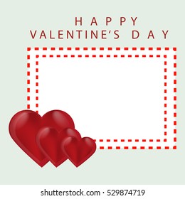 Illustration on theme big set beautiful red hearts in shape love, red hearts consisting of excellent shape love for celebration holiday happy St.Valentine's day, red hearts is shape love on background