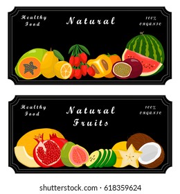 Illustration on theme big set different types fruits, garnet and other isolated on white background. Fruit pattern consisting of menu raw tasty product garnet. Eat fresh fruit red garnet to health.