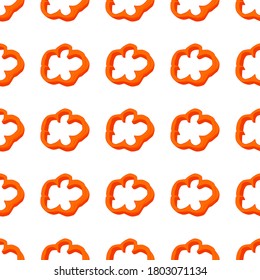 Illustration on theme of bright pattern bell pepper, vegetable capsicum for seal. Vegetable pattern of beautiful bell pepper, many capsicum. Simple colorful vegetable pattern from capsicum bell pepper