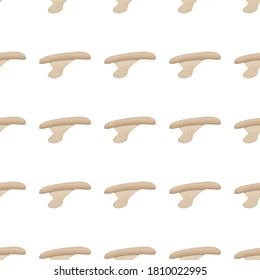 Ilustración sobre el tema de la seta de patrón brillante, ostión marrón vegetal . Patrón vegetal que consiste en un hermoso hongo, muchas ostras. Sencillo patrón vegetal a partir de setas deliciosas de ostras.