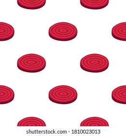 Illustration on theme of bright pattern sugar beet, vegetable root for seal. Vegetable pattern consisting of beautiful beet, many sugar root. Simple colorful vegetable pattern from root sugar beet.