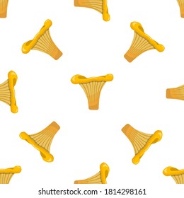 Illustration on theme bright pattern mushroom, vegetable chanterelle for seal. Vegetable pattern consisting of beautiful mushroom, many chanterelle. Simple vegetable pattern from chanterelle mushroom.