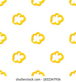 Illustration on theme of bright pattern bell pepper, vegetable capsicum for seal. Vegetable pattern of beautiful bell pepper, many capsicum. Simple colorful vegetable pattern from capsicum bell pepper