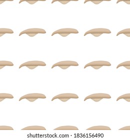 Illustration on theme of bright pattern mushroom, vegetable brown oyster for seal. Vegetable pattern consisting of beautiful mushroom, many oyster. Simple vegetable pattern from oyster tasty mushroom.