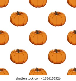 Illustration on theme of bright pattern yellow pumpkin, vegetable gourd for seal. Vegetable pattern consisting of beautiful pumpkin, many gourd. Simple colorful vegetable pattern from gourd pumpkin.