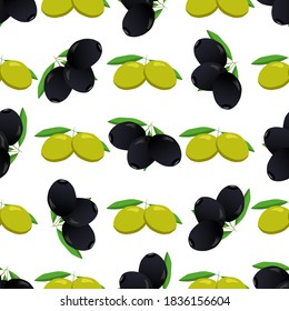 Illustration on theme of bright pattern italian olive, oil berry for seal. Berry pattern consisting of beautiful italian olive, many herb oil. Simple colorful berry pattern from italian oil olive.
