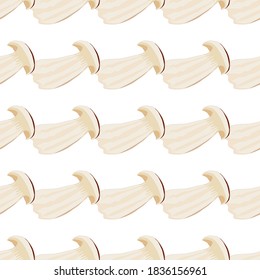 Illustration on theme of bright pattern brown mushroom, vegetable porcini for seal. Vegetable pattern consisting of beautiful mushroom, many porcini. Simple vegetable pattern from porcini mushroom.