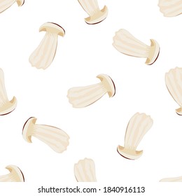 Illustration on theme of bright pattern brown mushroom, vegetable porcini for seal. Vegetable pattern consisting of beautiful mushroom, many porcini. Simple vegetable pattern from porcini mushroom.
