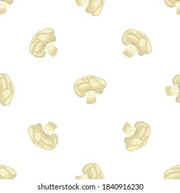 Illustration on theme of bright pattern cabbage, vegetable cauliflower for seal. Vegetable pattern consisting of beautiful cabbage, many cauliflower. Simple vegetable pattern from cauliflower cabbage.