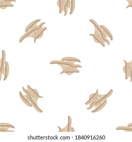 Illustration on theme of bright pattern mushroom, vegetable brown oyster for seal. Vegetable pattern consisting of beautiful mushroom, many oyster. Simple vegetable pattern from oyster tasty mushroom.