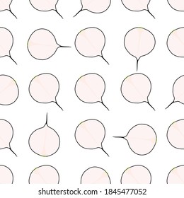 Illustration on theme bright pattern black radish, vegetable root for seal. Vegetable pattern consisting of beautiful black radish, many root. Simple colorful vegetable pattern from root black radish.