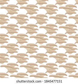 Illustration on theme of bright pattern mushroom, vegetable brown oyster for seal. Vegetable pattern consisting of beautiful mushroom, many oyster. Simple vegetable pattern from oyster tasty mushroom.