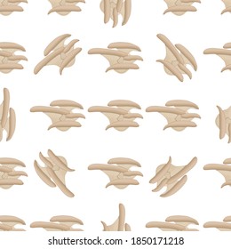 Illustration on theme of bright pattern mushroom, vegetable brown oyster for seal. Vegetable pattern consisting of beautiful mushroom, many oyster. Simple vegetable pattern from oyster tasty mushroom.