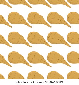 Illustration on theme of bright pattern jerusalem artichoke, root for seal. Root pattern consisting of beautiful jerusalem artichoke, many meal. Simple colorful root pattern from jerusalem artichoke.