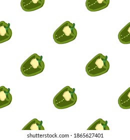 Illustration on theme of bright pattern bell pepper, vegetable capsicum for seal. Vegetable pattern of beautiful bell pepper, many capsicum. Simple colorful vegetable pattern from capsicum bell pepper