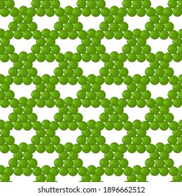 Illustration on theme of bright pattern green peas, vegetable pod for seal. Vegetable pattern consisting of beautiful green peas, many light pod. Simple colorful vegetable pattern from pod green peas.