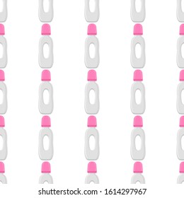 Illustration on theme colored kit baby milk in clear bottle with rubber pacifier. Baby milk bottle consisting of collection to newborn, good pacifier. Pacifier in milk bottle it baby care equipment.
